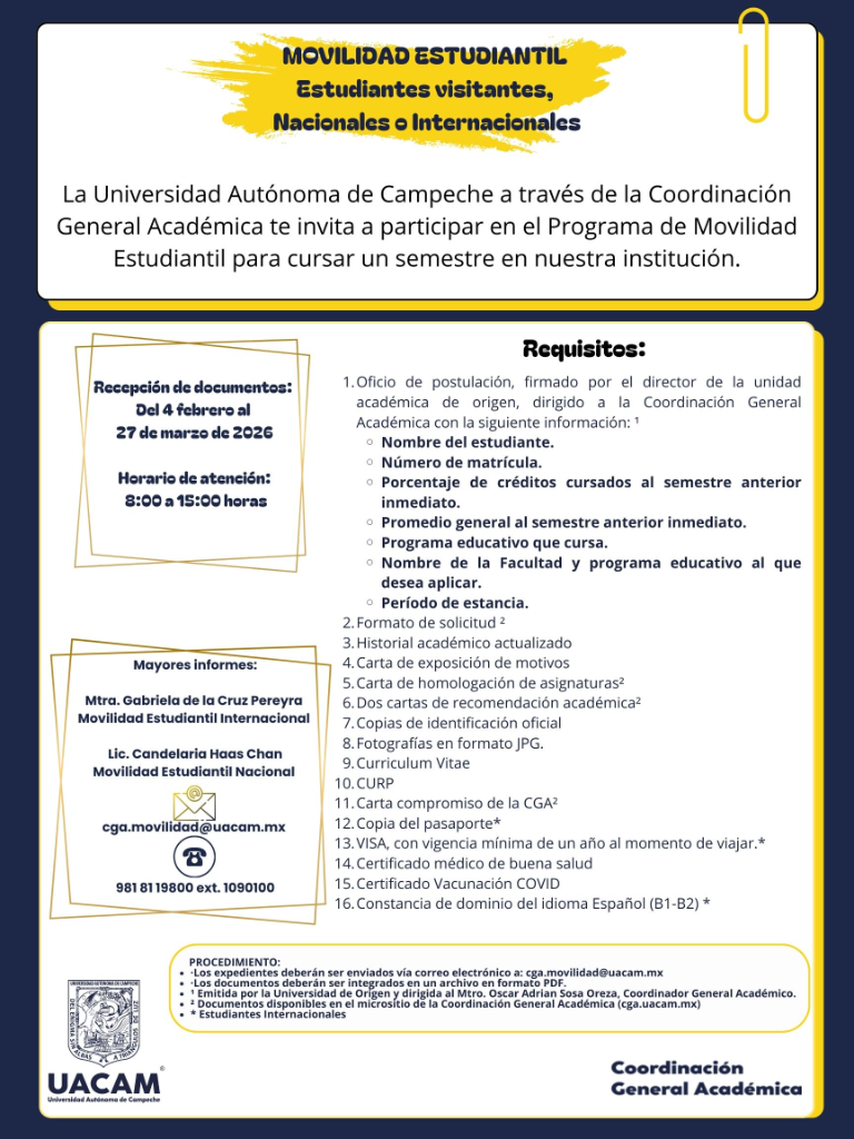 MOVILIDAD ESTUDIANTES VISITANTES